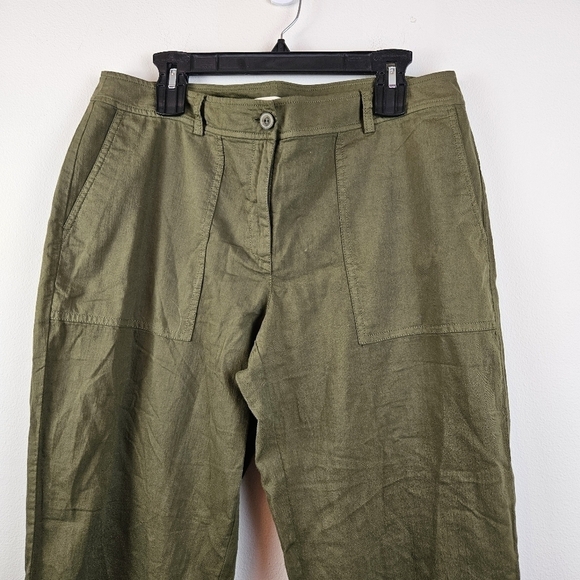 Eileen Fisher Organic Cotton Cropped Pants Size 14 Lightweight Minimalist - Picture 3 of 6